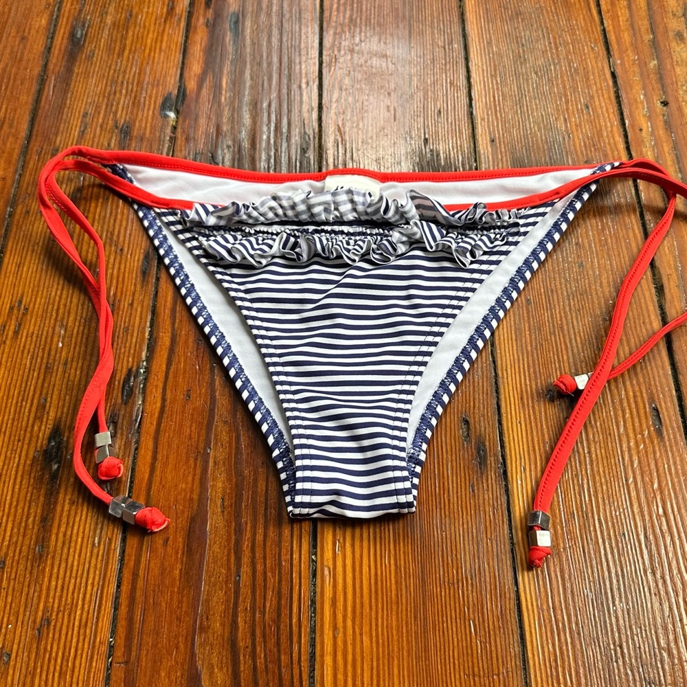 2010s H&M nautical stripe string bikini bottoms 4